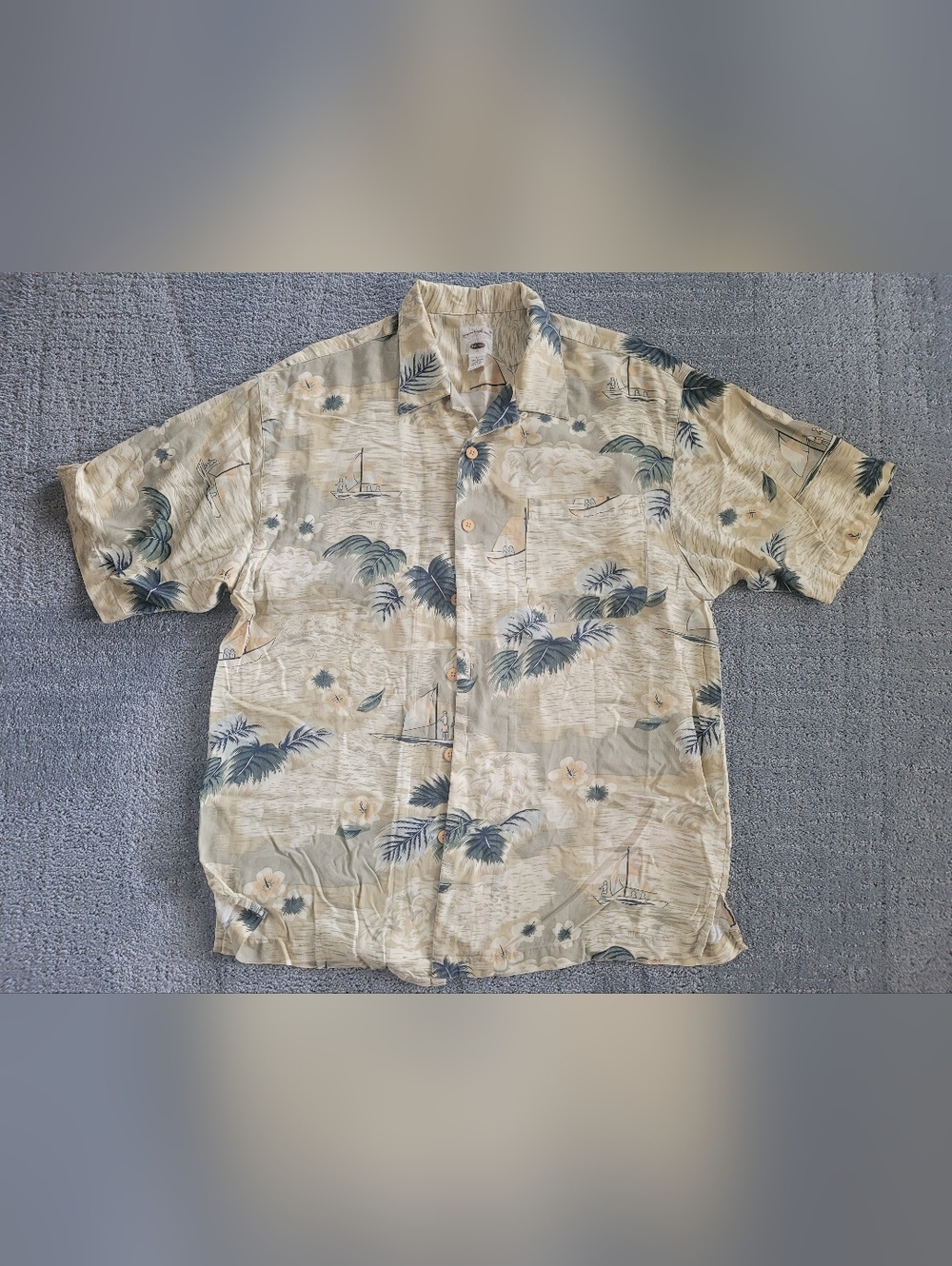 Men's Origional Island Sport Tropical Caribbean Hawiian 100% Rayon Shirt